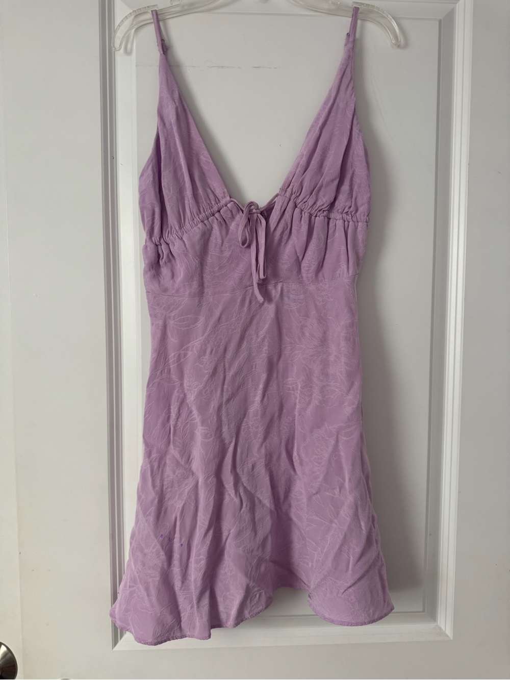 Topshop Lavender Tie-Front Slip Dress
